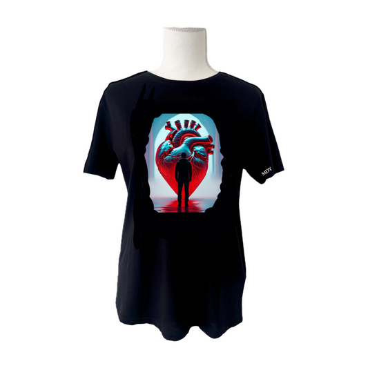 T-Shirt Black With Heart