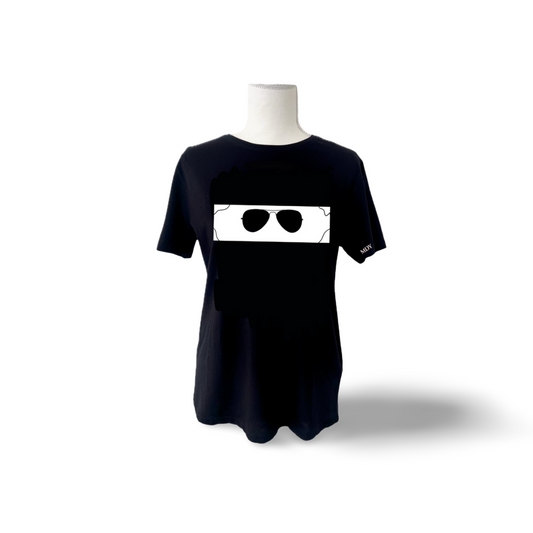 T-shirt Black Cool Glasses